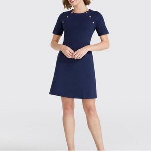 Navy blue dress size large he pit to pit 18”